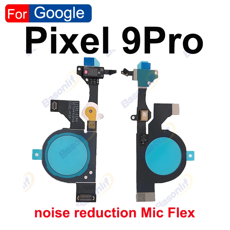 Basonlif For Google Pixel 9 9Pro Noise Reduction Mic Microphone Flash Light Sensor Flex Cable Replacement Parts