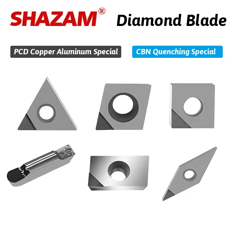 SHAZAM Diamond Turning Tool APKT1604/CCGT06/CCGT09 Aluminum Blade CNC Gemstone Blade