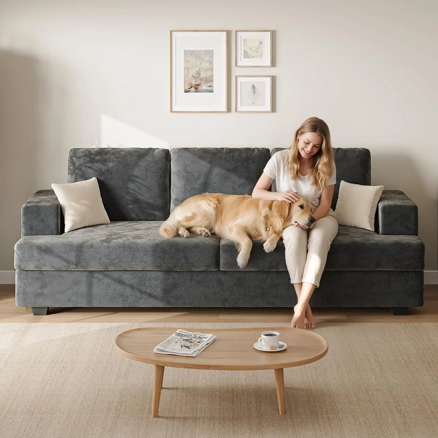 89" 3 Seater Couche…