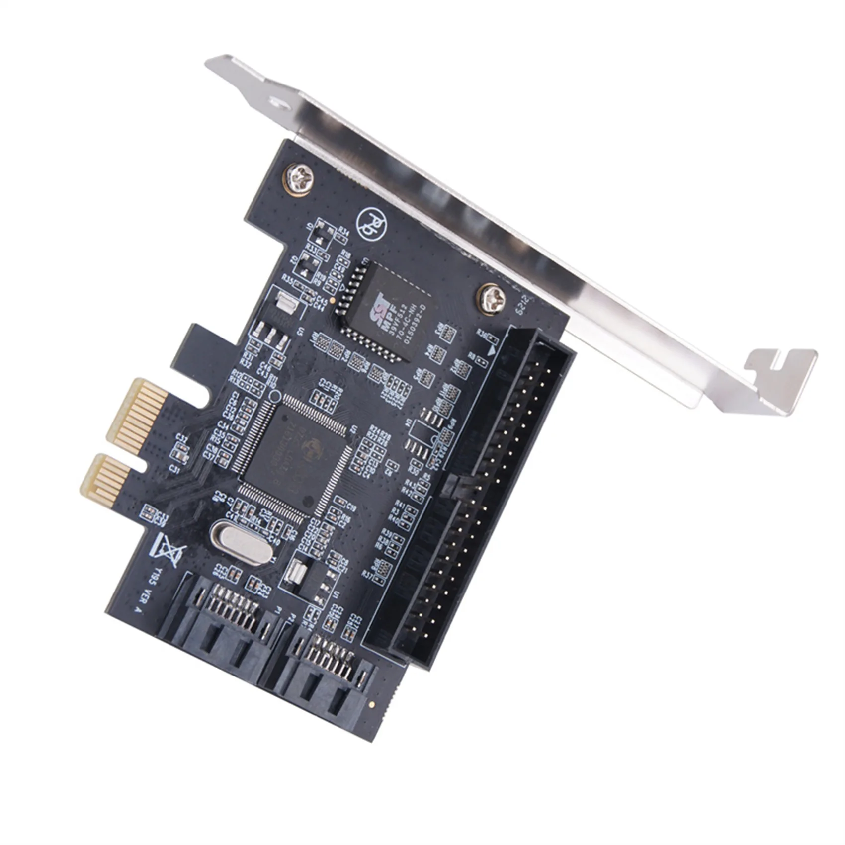 Desktop PCI E Graphics Card to 2 Port SATA Adapter Card PCI E to SATA IDE Expansion Card 3.5 Inch IDE Adapter Card