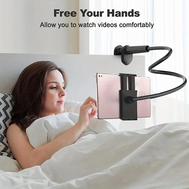 Suporte de Mesa Dobrável para Celular e Tablet de 70cm, Suporte para Cabeça para iPad, Samsung, Xiaomi, ASUS