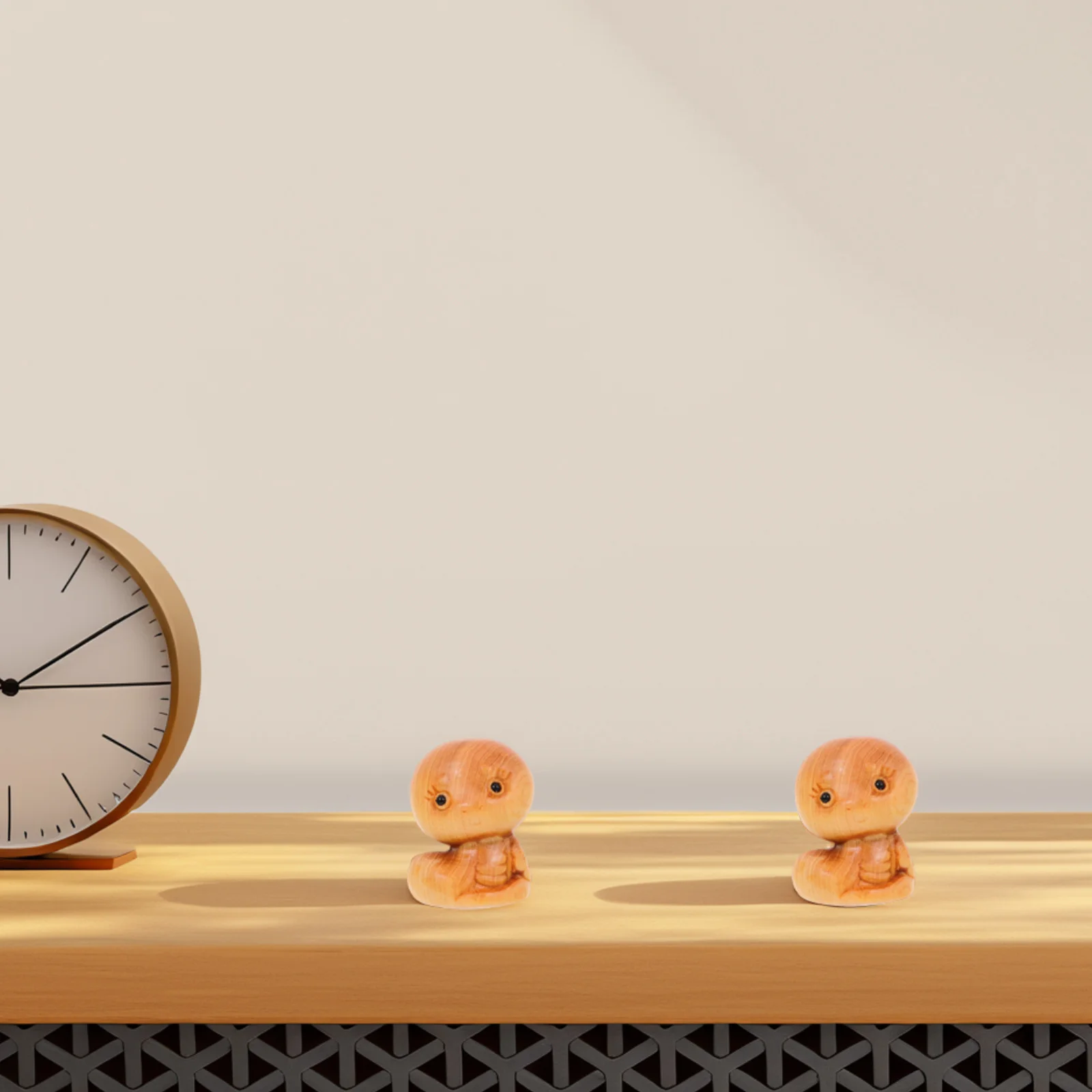 

Handmade Wooden Chinese Zodiac Snake Ornament Beige Feng Shui Desktop Decoration Lucky Snake Charm Prosperity 2025 Year