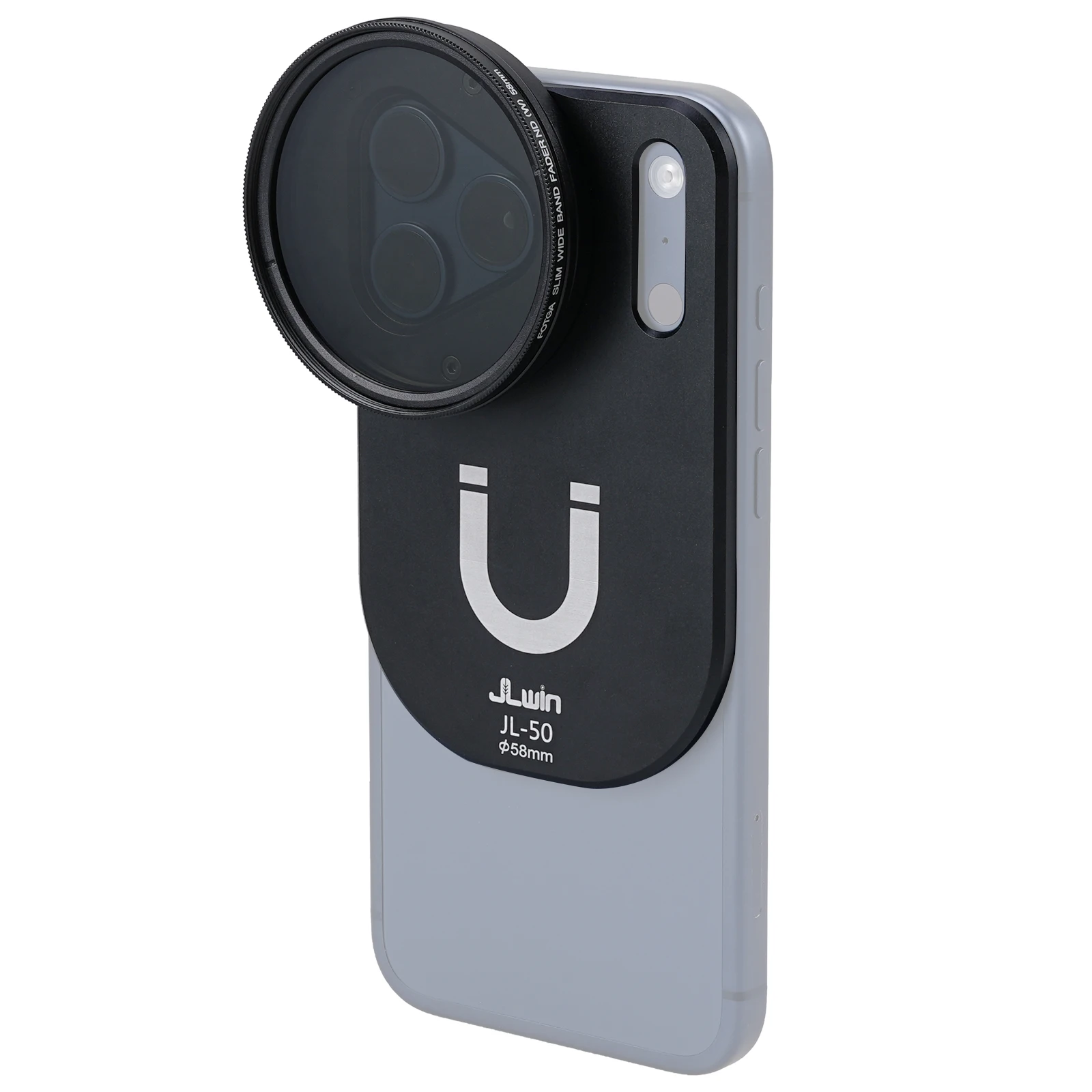 JLWIN 58mm Filter Variabler ND/MC-CPL Filter Magnetischer Objektivfilteradapter für iPhone 17 Pro/17 Pro Max Vlog Videoaufnahmen