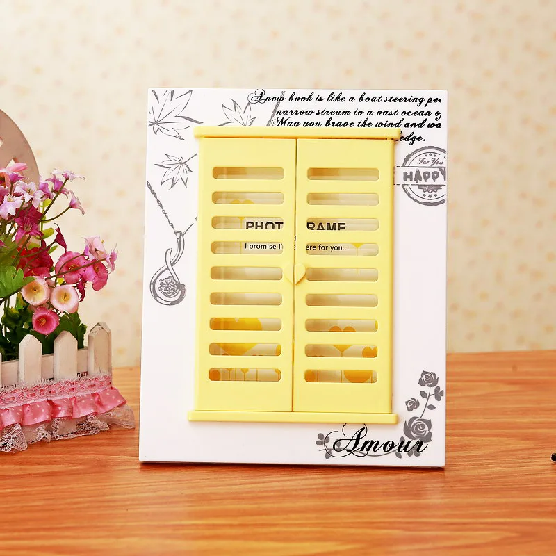 7 "yellow Blinds Modeling Photo Frame Creative Gift Shop Photo Frame Cartoon Bear Cute Photo Frame Picture Frame Children's Gift