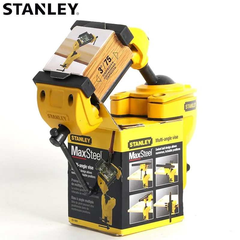 STANLEY desktop vise, multifunctional swivel bench vise, versatile 3-inch small vise, mini desktop vise for home use, car repair