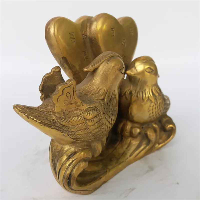 Pure copper mandarin duck craft , gift ornament