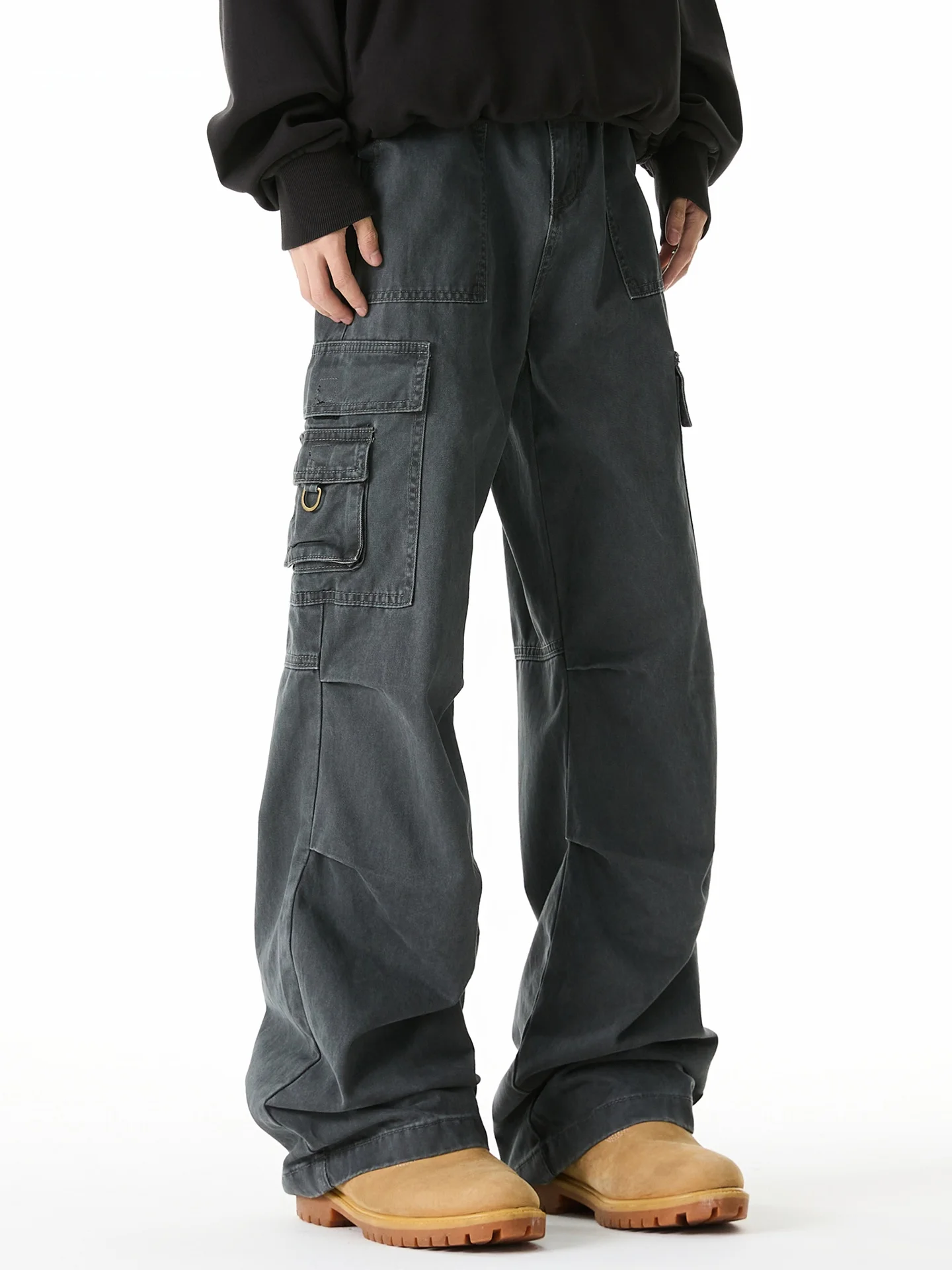 

Мужские брюки в американском ретро-стиле для парашютистов, рабочие, осенние, для альпинизма, спортивные, с множеством карманов, прямые, широкие штанины