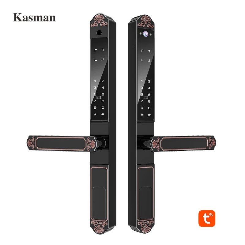 July005 Kasman SOURCE PRICE Doubwin S611 Aluminum Smart Door Lock Waterproof Fingerprint Tuya WIFI App Memory Card for Home Offi