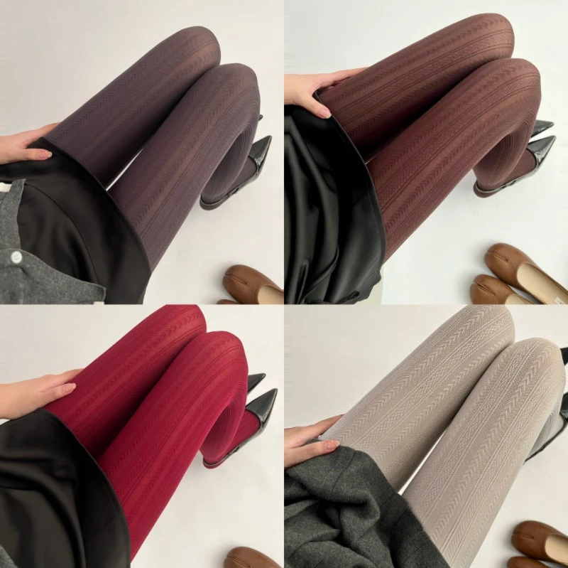 11 Colors Women Velvet Tights Long Stockings Fashion Winter Autumn Candy Color Pantyhose High Elastic Female Girls Basic Tights