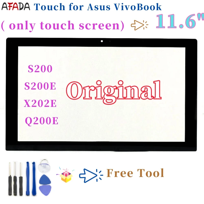 

11.6" Touch for Asus VivoBook S200 S200E X202E Q200E Touch Screen Digitizer Glass Sensor Panel Replacement Black