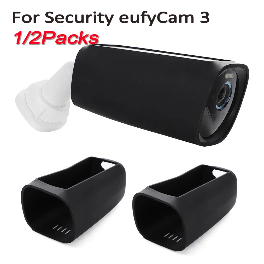 Protective Case Cover for Security eufyCam 3 Waterproof UV Protation Wireless Security Camera Silicone Shell Accessories 1/2Pack