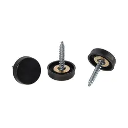 20Pcs 16MM Screw Covers Caps Matte Black Stainless Steel Mirror Screws Fasteners Mirror Screws Caps Mirror Decorative