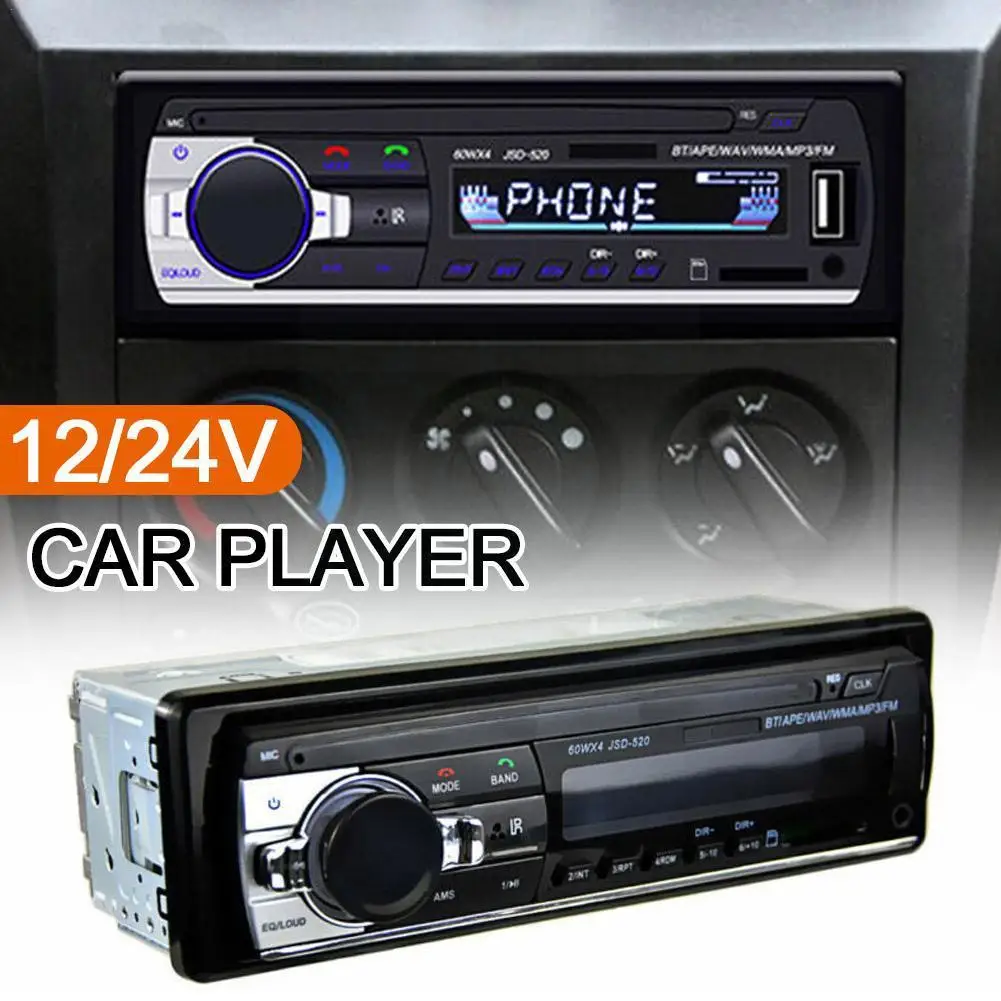 1 DIN Mp3 Player Car Radio Stereo Bluetooth Audio Music USB/TF/AUX-IN/FM Stereo K3V0