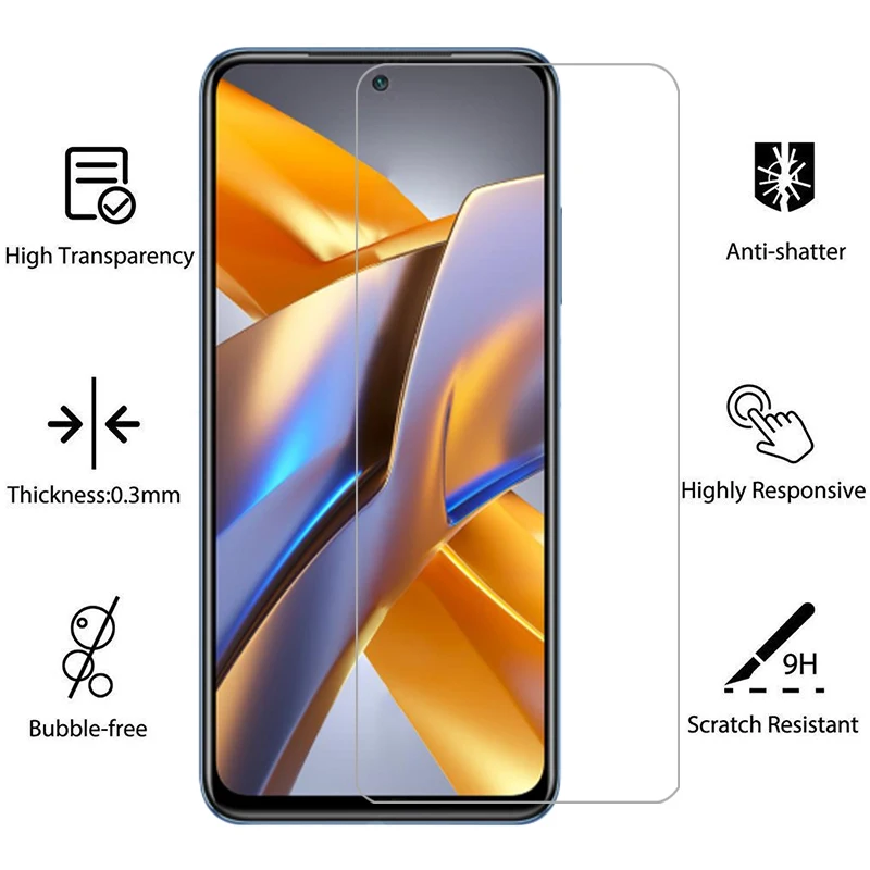 واقي شاشة من الزجاج المقسى لهاتف شاومي بوكو m5s واقي شاشة على pocom5s m 5s 5 m5 s ms5 5ms s5m فيلم جلاس xiomi xaomi poc pco