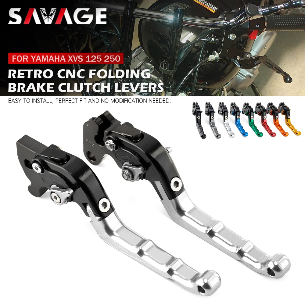 

Складний ретро-жіль зчеплення гальма для YAMAHA XVS 250 XVS 125 Drag Star XV 250 V-Star XVS 250 Аксесуари для мотоциклів, які регулюються