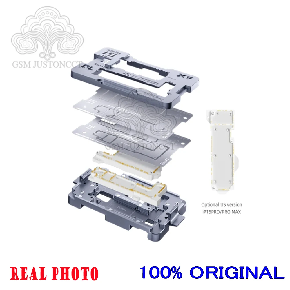 Qianli-iScoket Motherboard for iPhone X-15 Pro MAX, Layered Testing Fixture, Logic Board, Middle Frame Function Tester