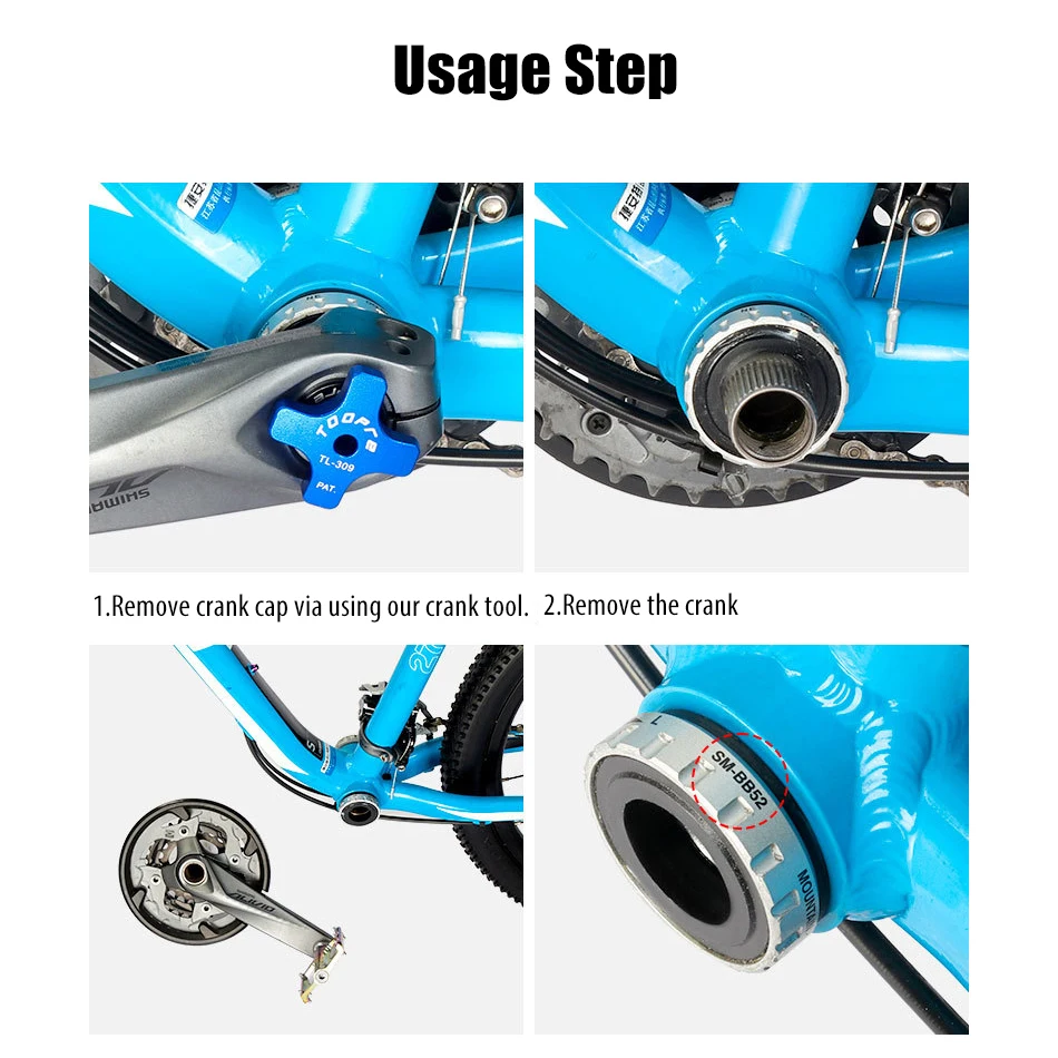 TOOPRE 5-in-1 Bike  BB Bottom Bracket Bearing Removal Tool Sleeve BB44 BB39 BB40.5 BB46 BB48.5 BB49.3