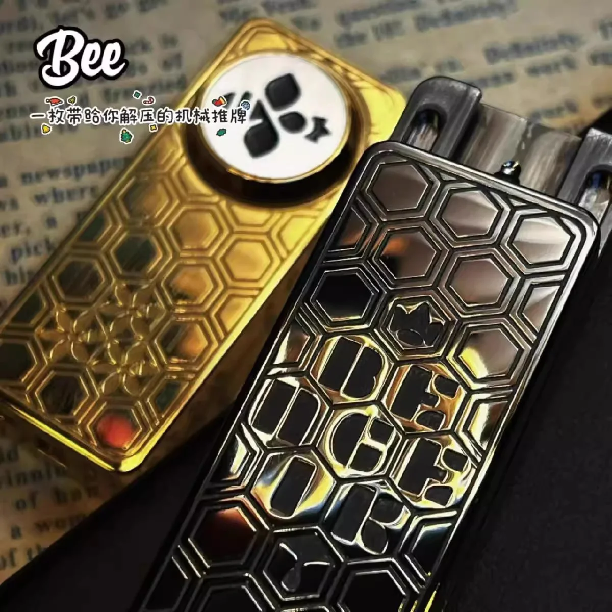 The Bee Emperor EDC Fidget Push Slider Stainless Steel Fidget Toys Mechanical Haptic Slider Stress Relief & Concentration Toy