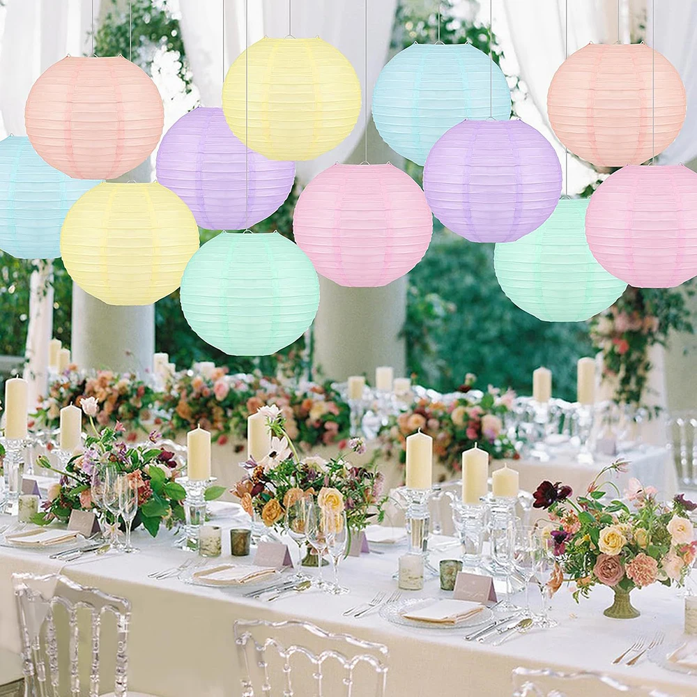 

Macaron Paper Lanterns Colorful Hanging Paper Lantern Pastel Party Decorations for Classroom Baby Shower Birthday Party Wedding