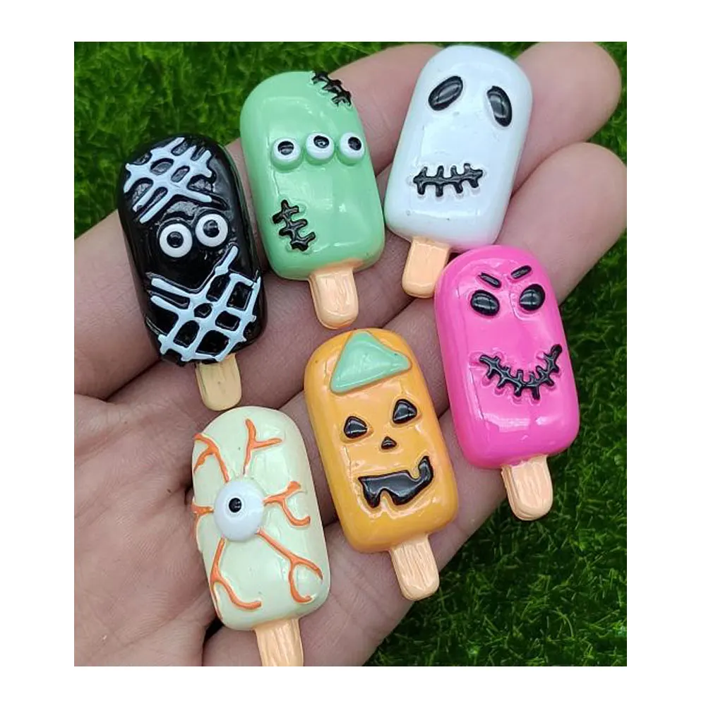 

Resin Cartoon Halloween Popsicle Accessories DIY Phone Case Photo Frame Decorative Hair Patch DIY Making Crafts