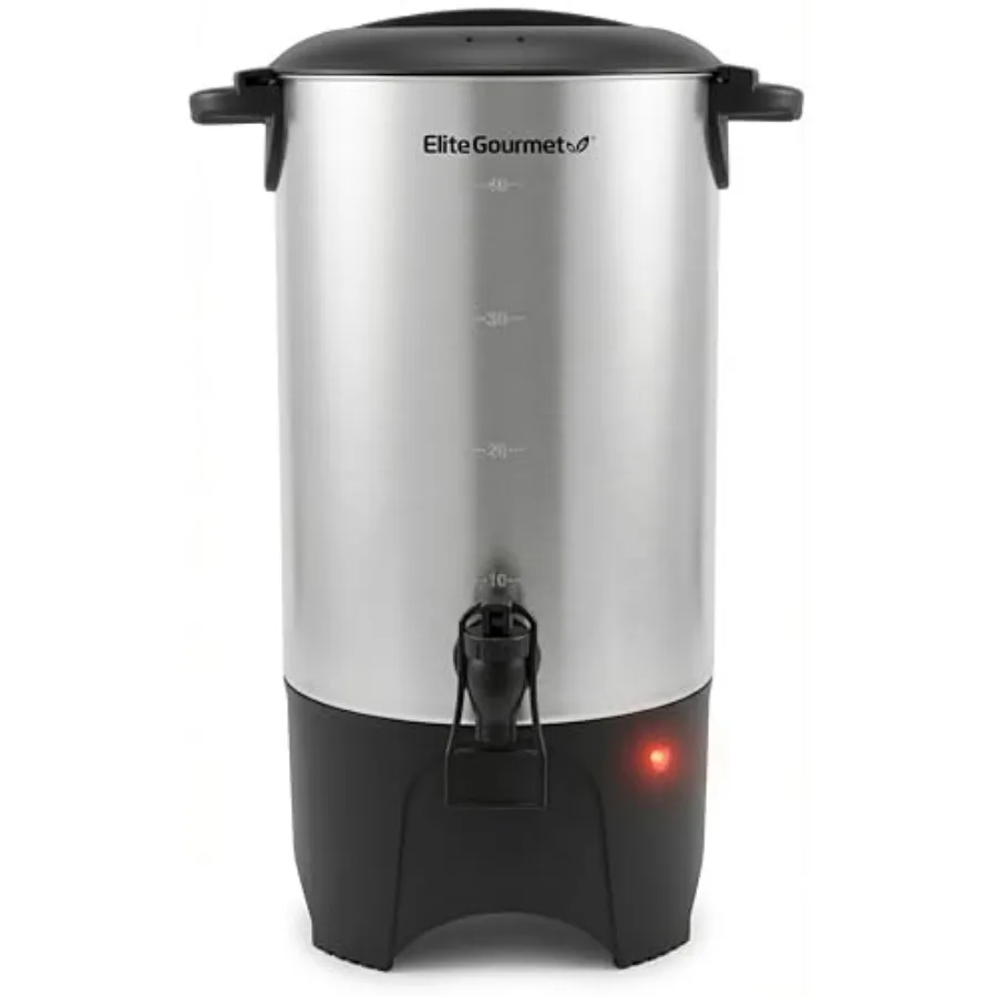 

Кофейный диспенсер CCM040 из нержавеющей стали на 40 чашек со съемным фильтром для легкой очистки, двухсторонний, с ручками Cool-Touch, электрический