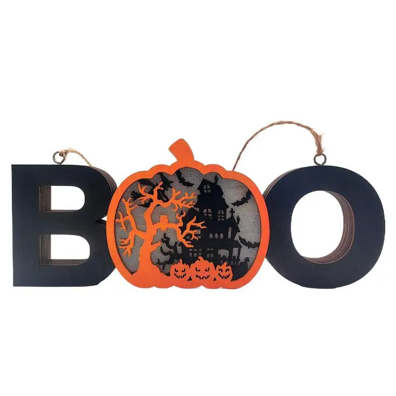 Led Boo Pumpkin Lighted Letters Light Up Sign For Home Kitchen Fireplace Tabletop Halloween Decorations Party Supplies