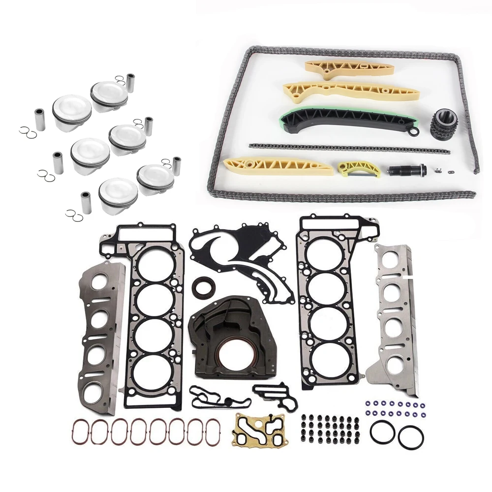 5.5L V8 M157 Engine Full Gasket Set with Timing Chain And Piston Rings for Mercedes-Benz E63 G63 S63 AMG 5.5T L T Gas Engine Par