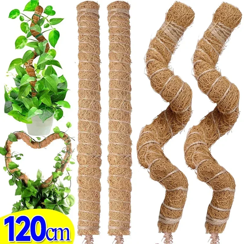 

Bendable Plant Stakes, Climbing Pole, Coconut Fibre Moss Rod, Indoor Plant Support, Growth Sticks, Garden Tools, 80 cm, 100 cm