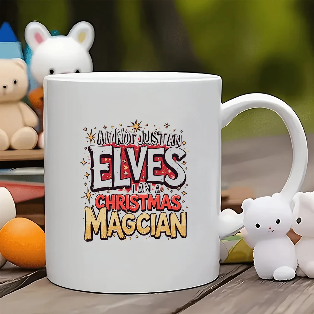 

11oz Mug + Magic Christmas Elf Cup Christmas Gift Kids Water Cup Family Office Coffee Cup
