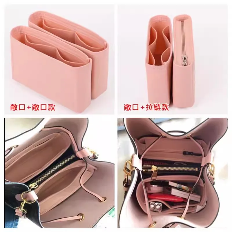 Fits For Neo noe Felt Insert Bags Organizer Makeup Handbag Organize Travel Inner Purse Portable Cosmetic base shaper for neonoe