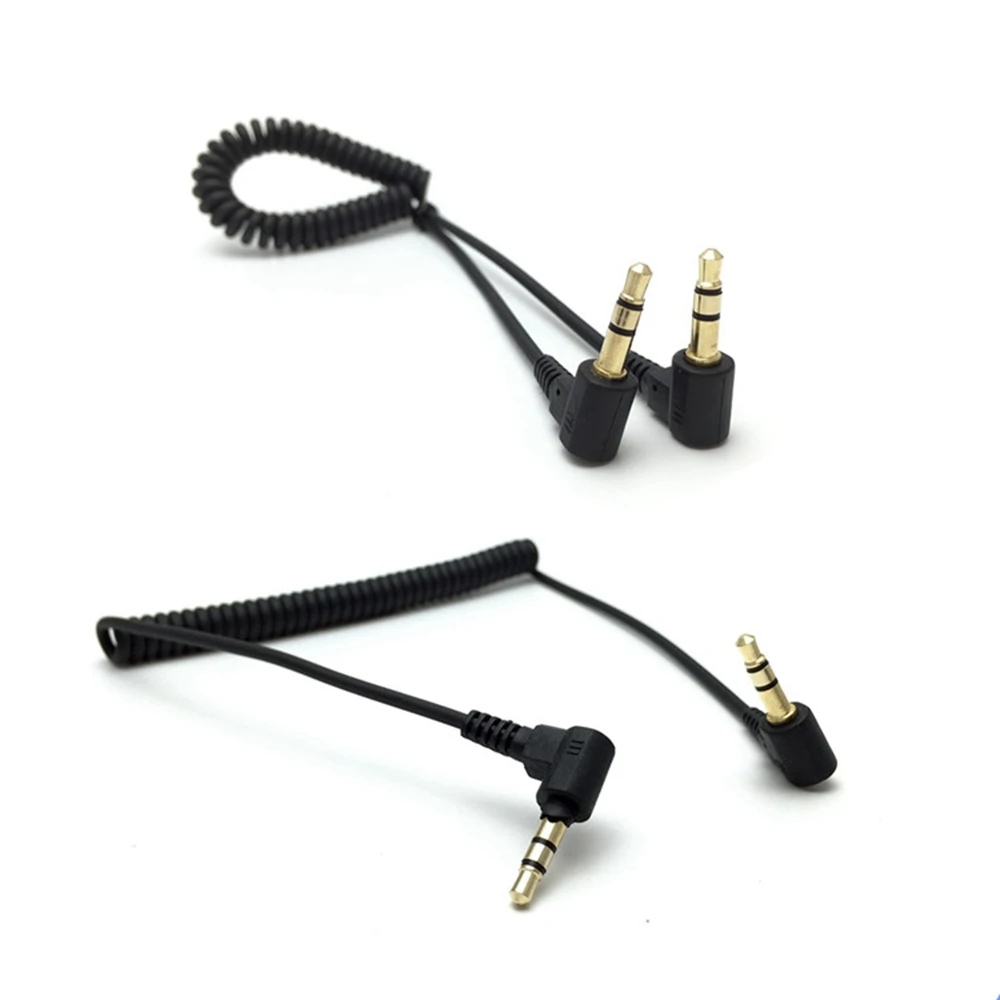 New 3.5 MM M-M PC Sync Cable Plug Plug Spring Cable With Screw Lock For CANON NIKON