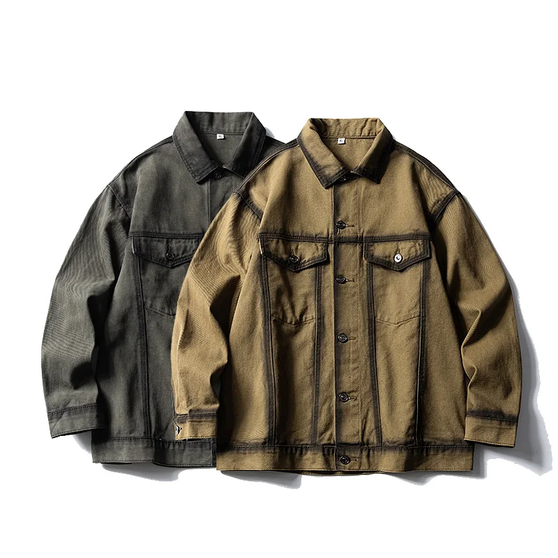 

2025 Spring Jacket Men Streetwear Fashion Loose Casual Bomber Jacket Cityboy Oversize Coat Autumn Outerwear