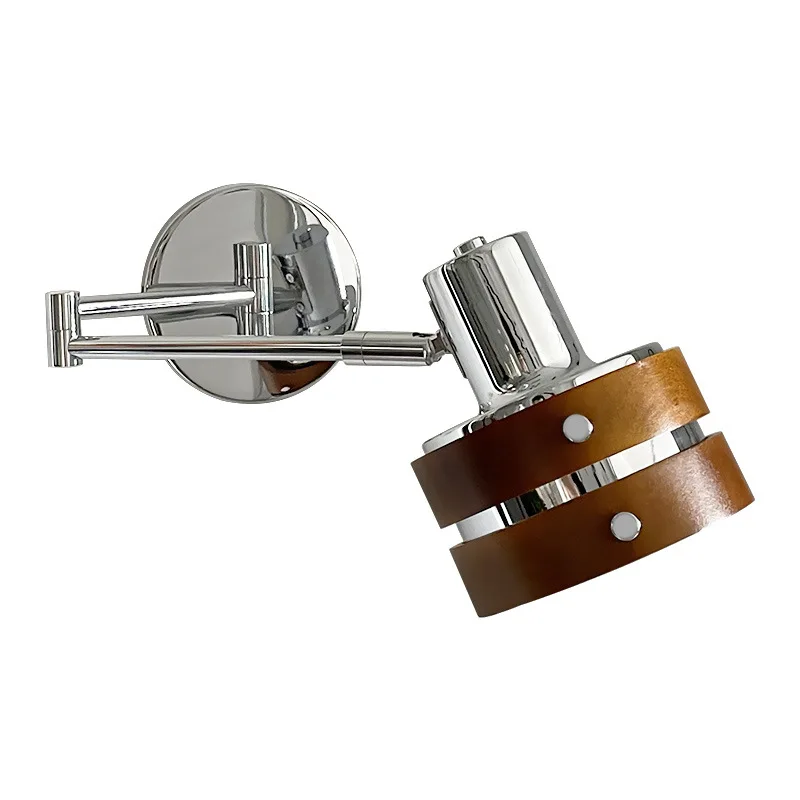 

Nordic wall lamp sofa background wall bedroom bedside lamp high sense rocker arm telescopic reading