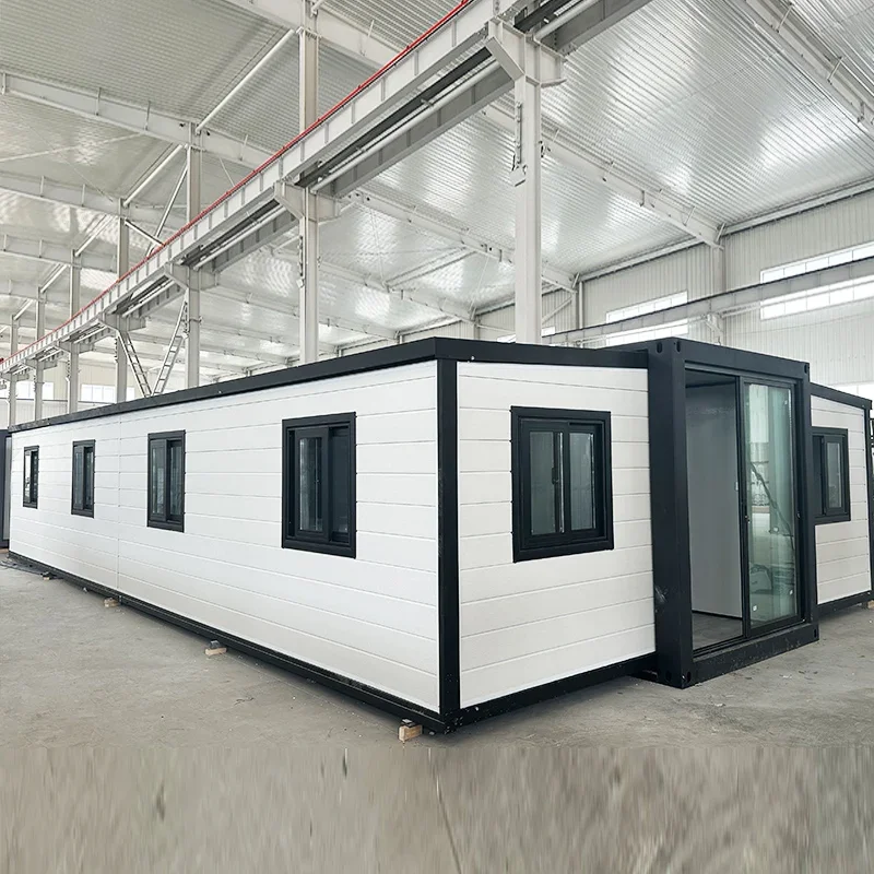 Maison préfabriquée à construction rapide, maison conteneur modulaire pliable de 20 pieds, maison co