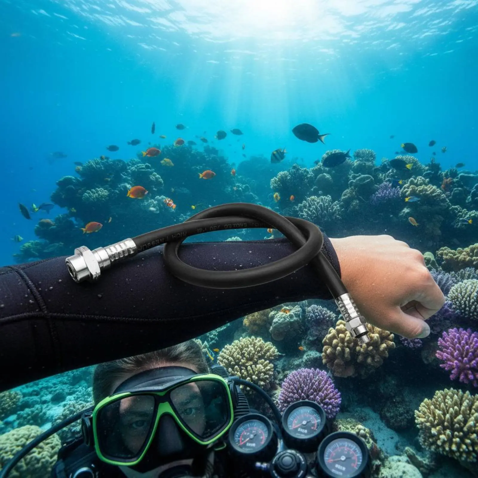 

Drysuit Inflation Hose Flexible Drysuit Hose Diving Inflation Tube Leakunrestricted Connection Diving Accessory Reinforced