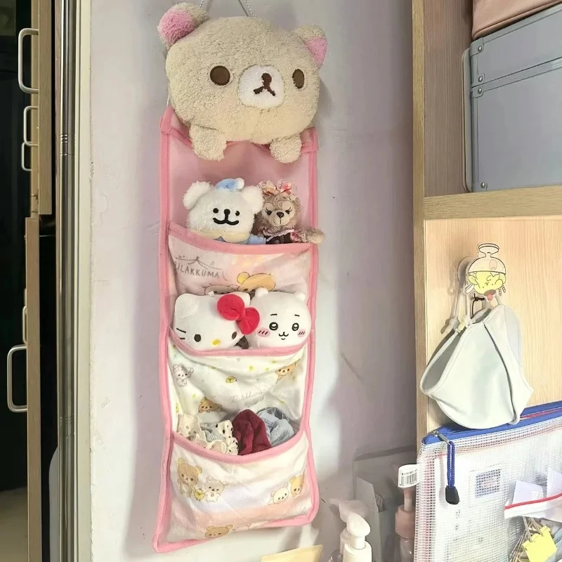 Rilakkuma Asılı Kawaii Çok Katmanlı saklama çantası Takı Çeşitli Büyük Kapasiteli Depolama Yatak Odası Ev Mobilya Dekorasyon