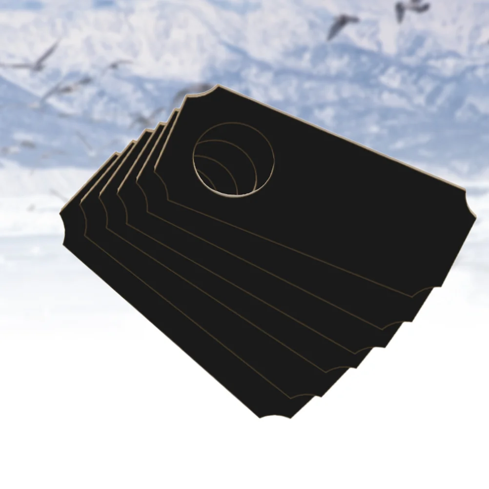 

6Pcs Oval Mini Blackboard Door Knob Tags Wooden Chalkboard Message Holders for Home Hotel Office Bedroom Signage Decorative