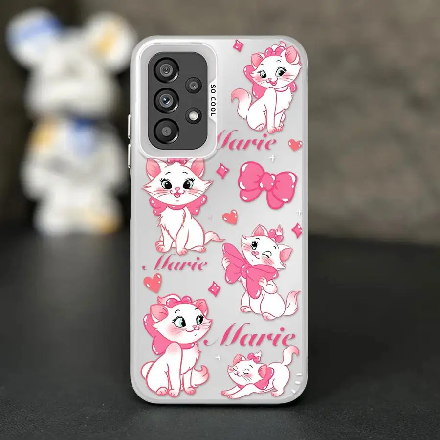 

Disney Marie Cat Phone Case for Samsung Galaxy A53 A25 A54 A73 A55 A72 4G A71 A52 A52s A51 5G Capa Coque Cover