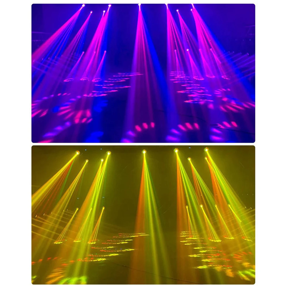 295W Moving Head Beam Light Color Wheel Gobo Wheel Double Prism RGB LED Effect DMX512 Stage Lighting for DJ Club Concert Event