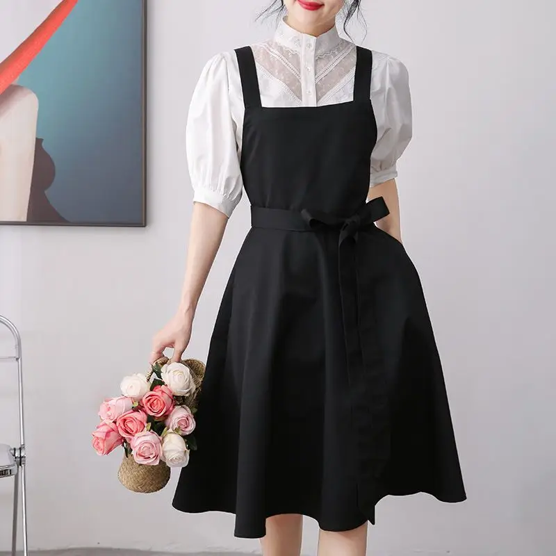 Apron Cotton Simple Personality Style Fashion Cooking Home Kitchen Restaurant Supermarket Flower Shop Barista Barber Overalls