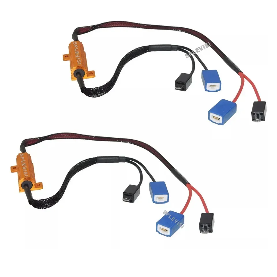 2x 50W 6ohm H1 Load Resistors Error Cancller-Fix LED Bulb Hyper Flash/Blinker/Error Code (Resistors get very hot during working)
