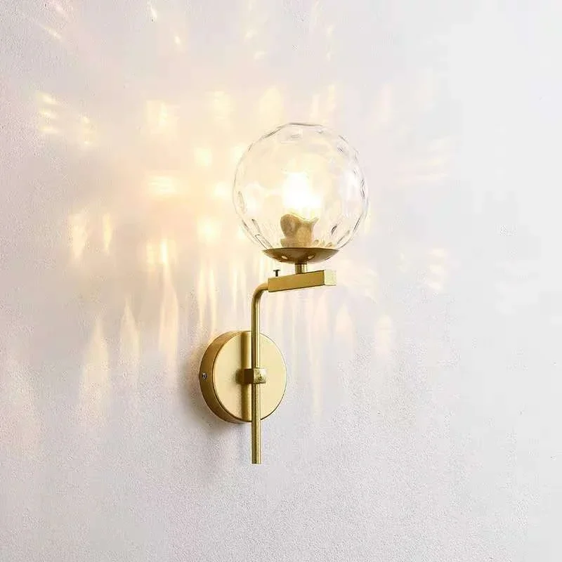 

Vintage Loft Sconce Modern LED Wall Lamp with Glass Ball for Home Stairs Night Reading Beside Wall Lights E27 Wall Decor