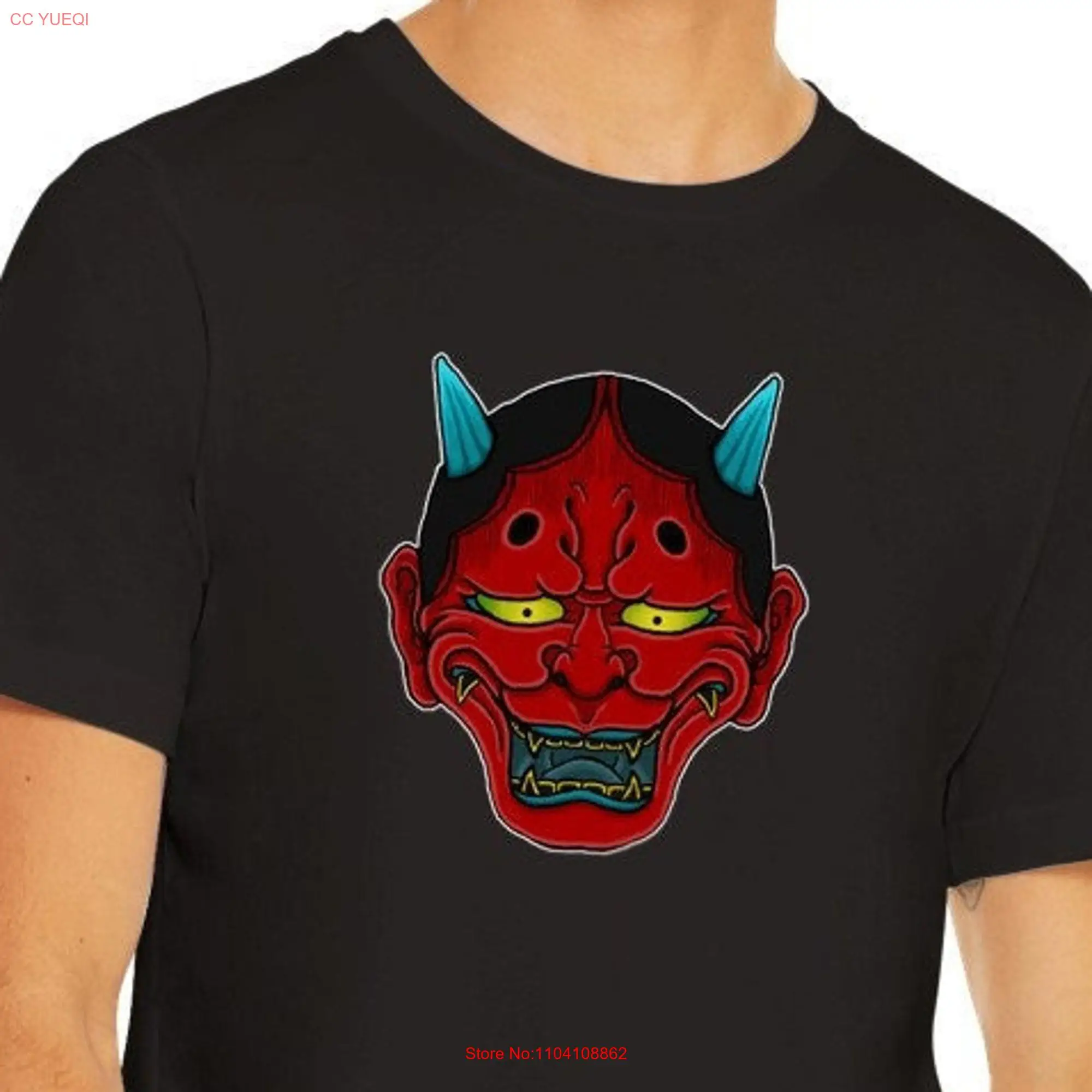 Red Hannya T Shirt Irezumi Print long or short sleeves