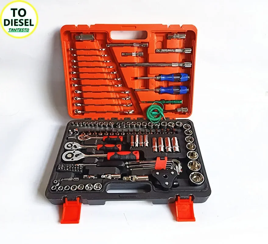 121PCS Socket Wrench Auto Repair Combination Tools CRIN Injector Pump Repair Tool Sets