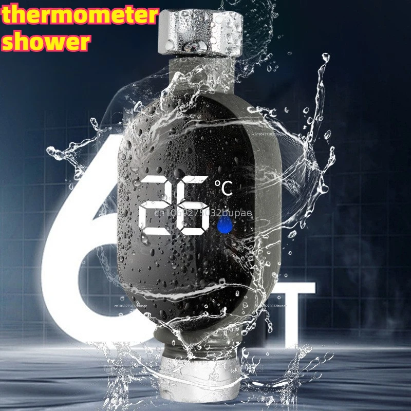 Bathroom Thermometer Electronic Thermometer Sauna Thermometer Shower Fixture Accessory Home Bathing Tool Fit Most Shower Hose