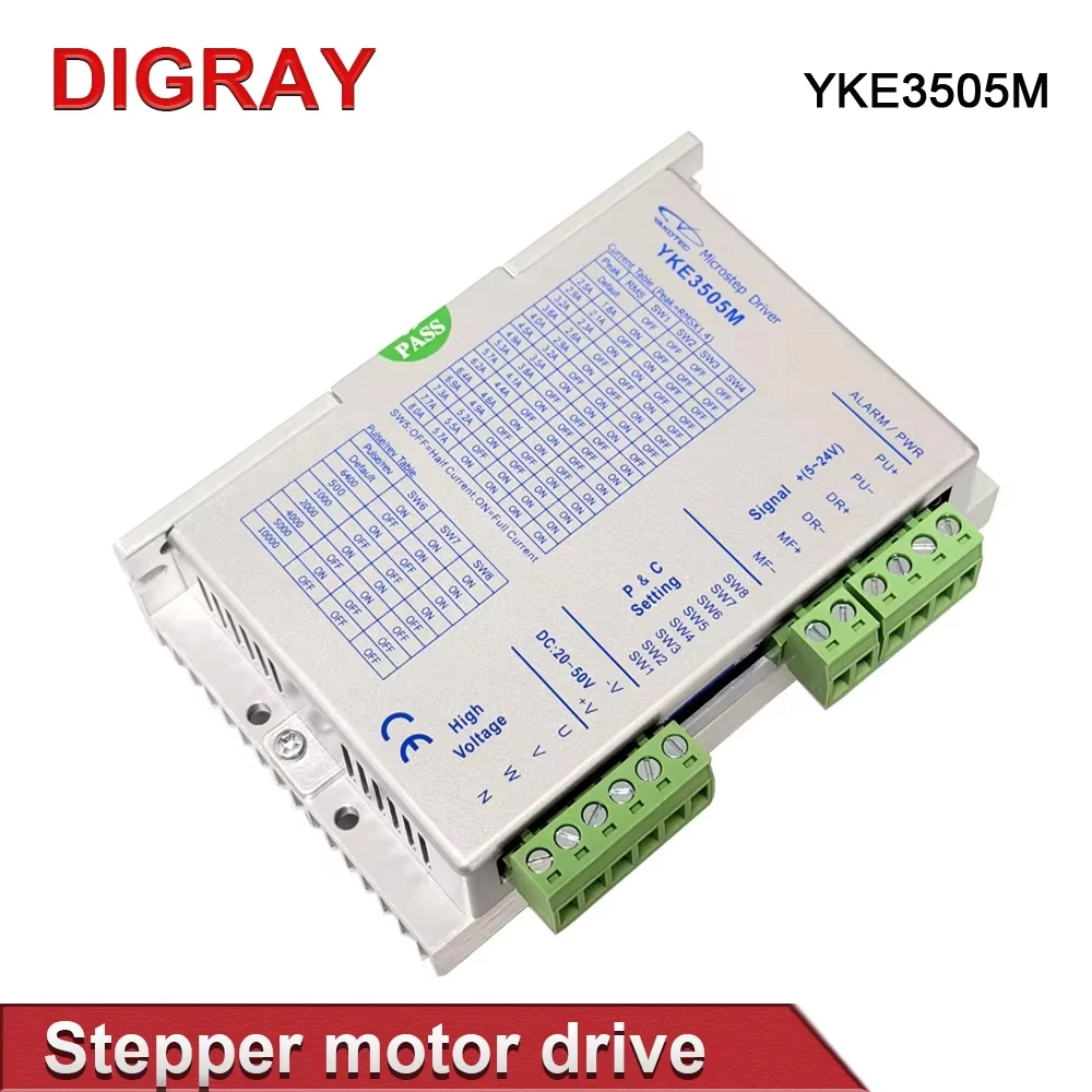 DIGRAY YAKO Stepper Motor Driver YKE3505M For 3 Phase 42~86mm (NEMA 17~34) Stepper Motors Which Current Are Below 5.7A.