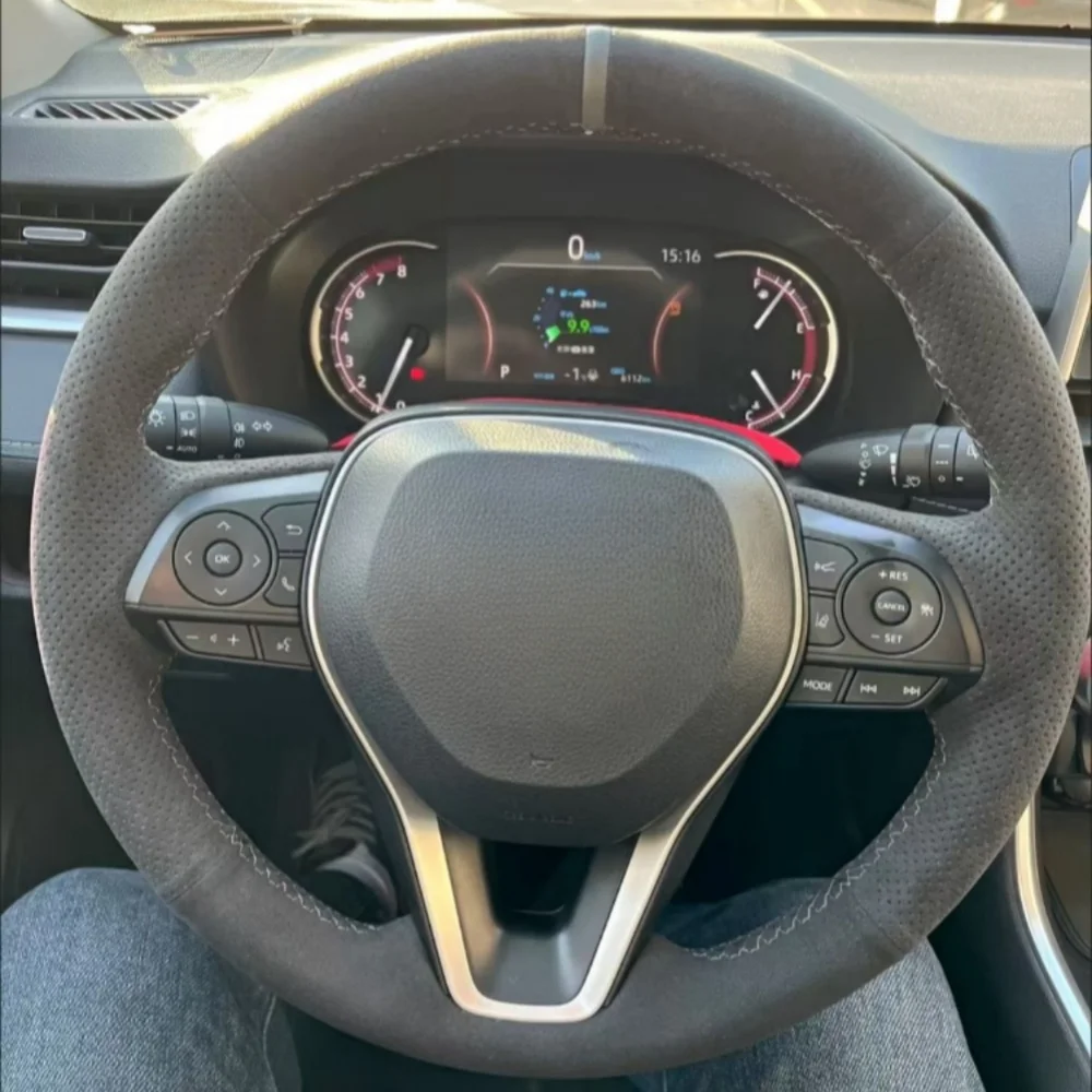 

Черная искусственная кожа, сшитая вручную, мягкая замша для Toyota RAV4 Avalon Camry Crown Corolla, аксессуары для интерьера автомобиля