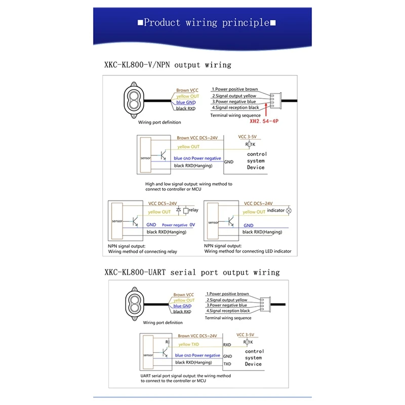 Hot-XKC-KL800 2024New 8M Laser Distance Sensor,DC5-24V Laser Optical Proximity Switch,Infrared Motion Sensor