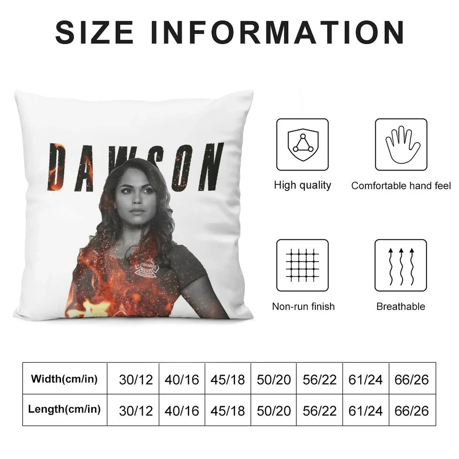 Gabbie Dawson Chicago Fire Throw Pillow Pillow Decor christmas supplies Rectangular Cushion Cover pillow