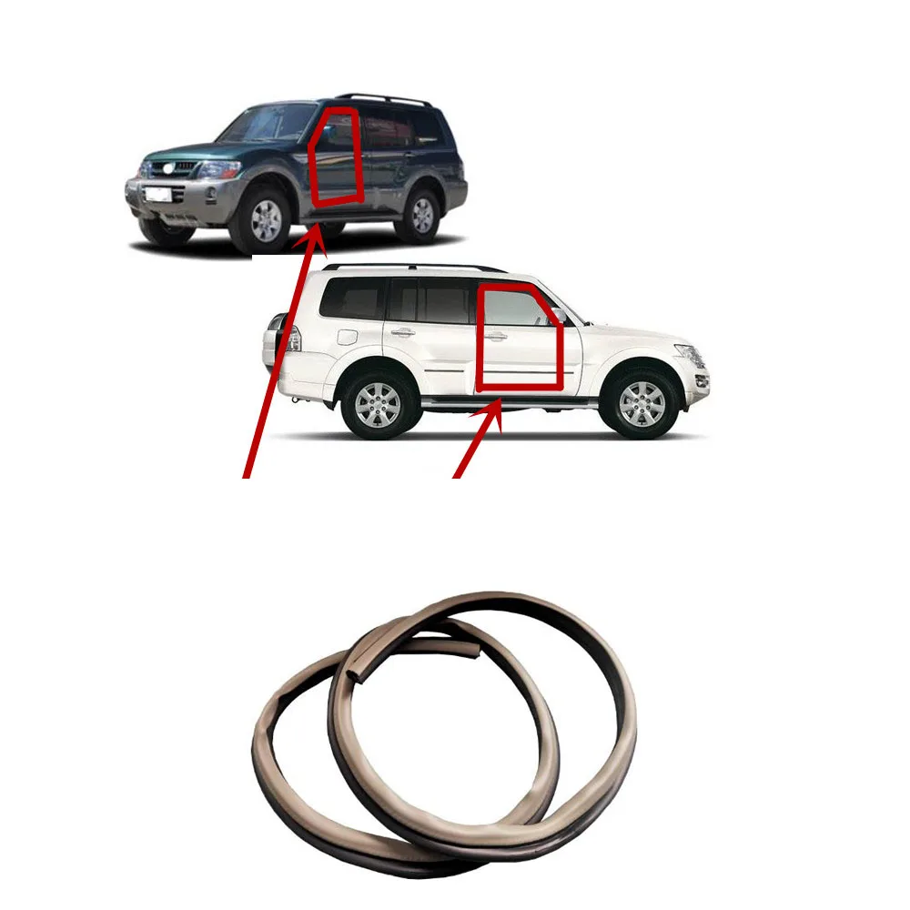 1 Pcs Beige Rubber Seal for Pajero 5 Door Only V70 5725A113 Post Strip for Montero V90 WeatherStrip Opening Inner for Shogun